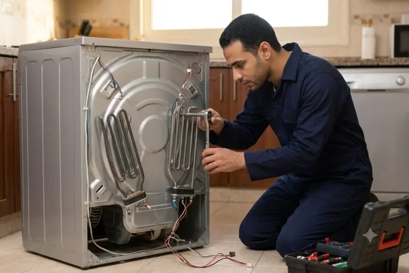 عميل يتصل بخدمة صيانة كريازي من المنزل